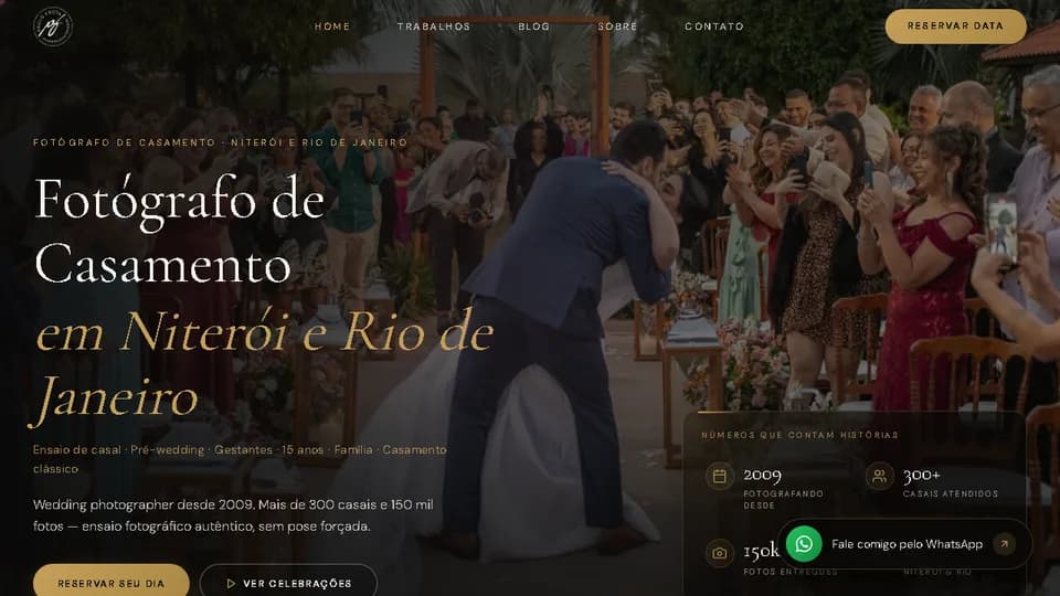 Captura do site Paulo Frota Photography — casamentos no Rio de Janeiro